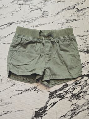 The Children's Place Olive Green Knit Waistband Athletic Shorts